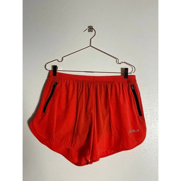 NEW Pudolla Mens Quick Dry Gym Workout Running Shorts Orange L - Picture 6 of 6